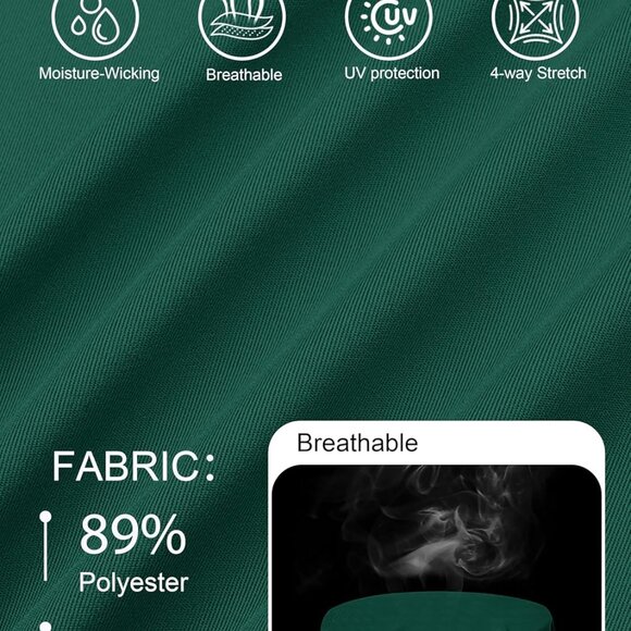 Women’s Long Sleeve Polo Shirt Lightweight Quick Dry UPF 50+ Sun Protection - Picture 4 of 6